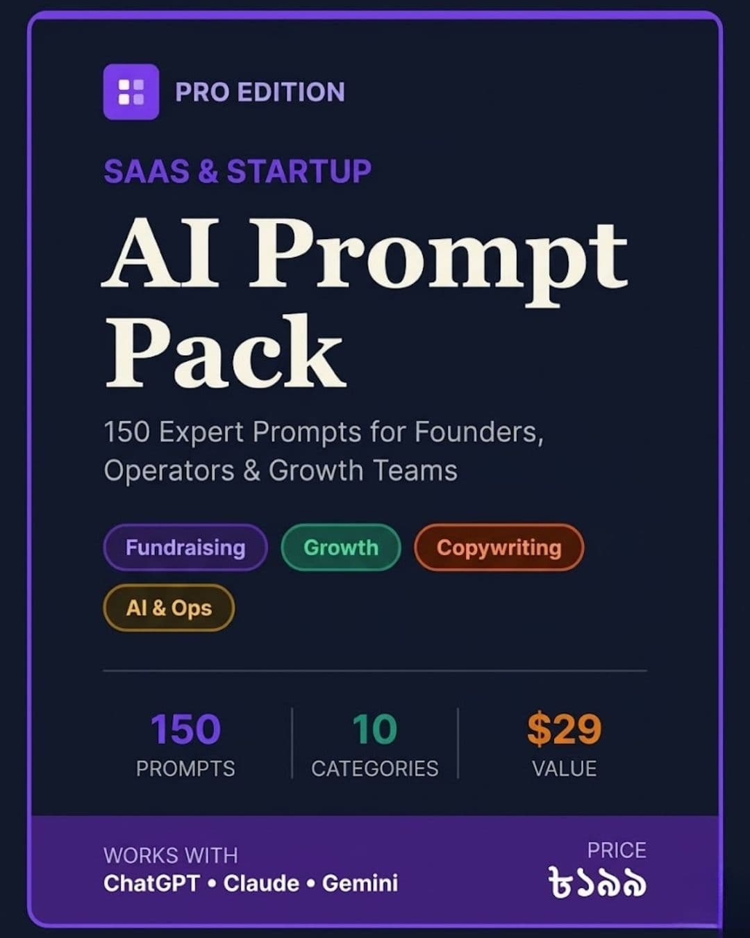 SaaS & Startup AI PromptPack Pro Ebook